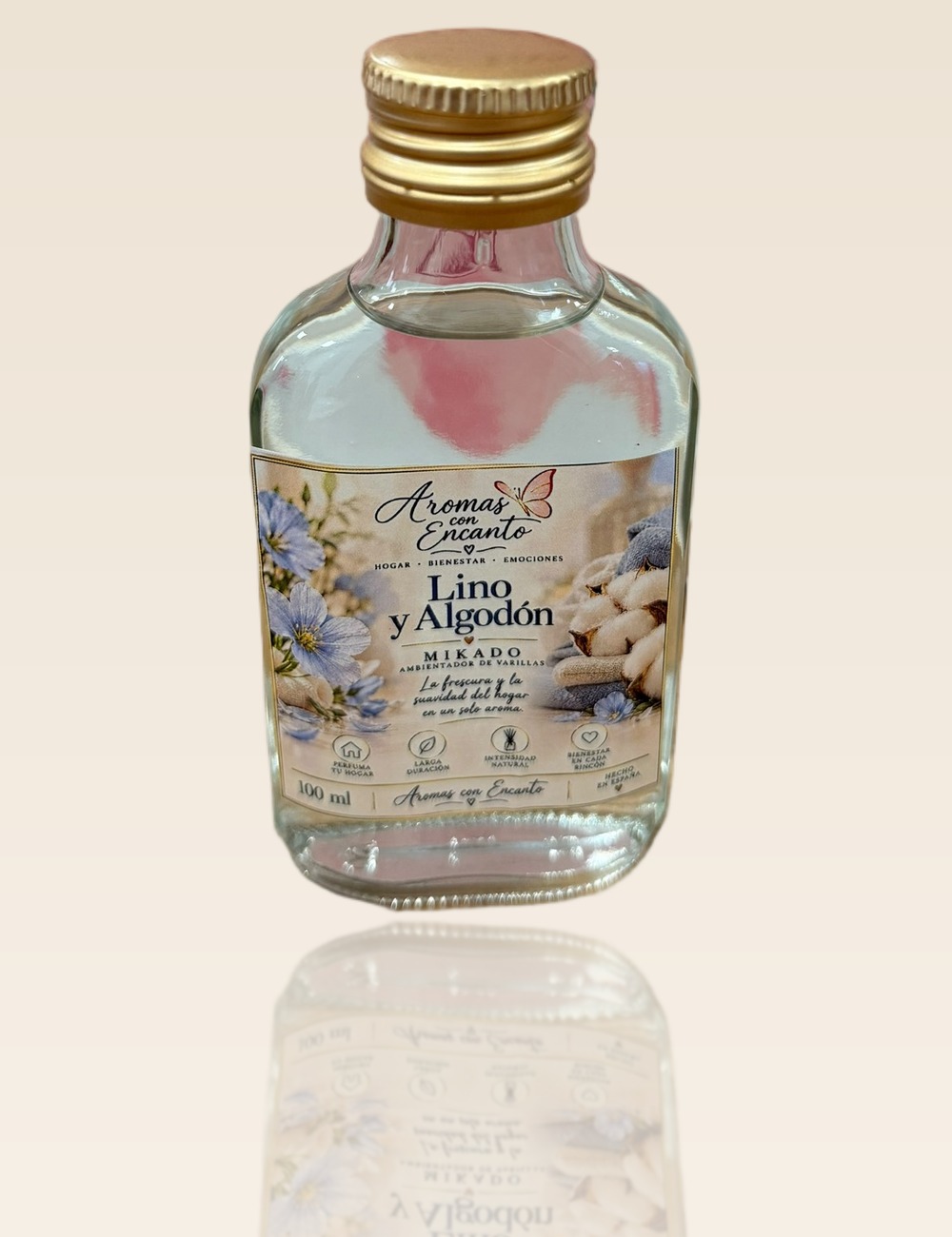 Mikado · Lino y Algodón — Ambientadores · Aromas con Encanto