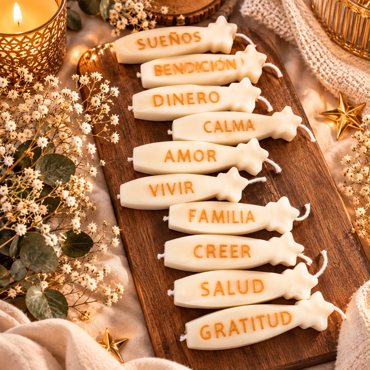 Set de 10 · Velas de Intención — Velas de Intención · Aromas con Encanto